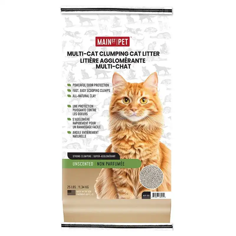Main Street Pet Unscented Multi-Cat Clumping Cat Litter