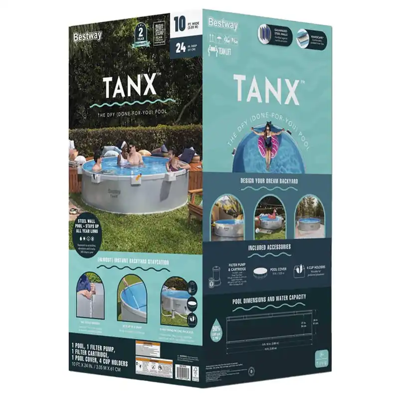 Bestway Tanx Round Above Ground Stock Tank Pool Set