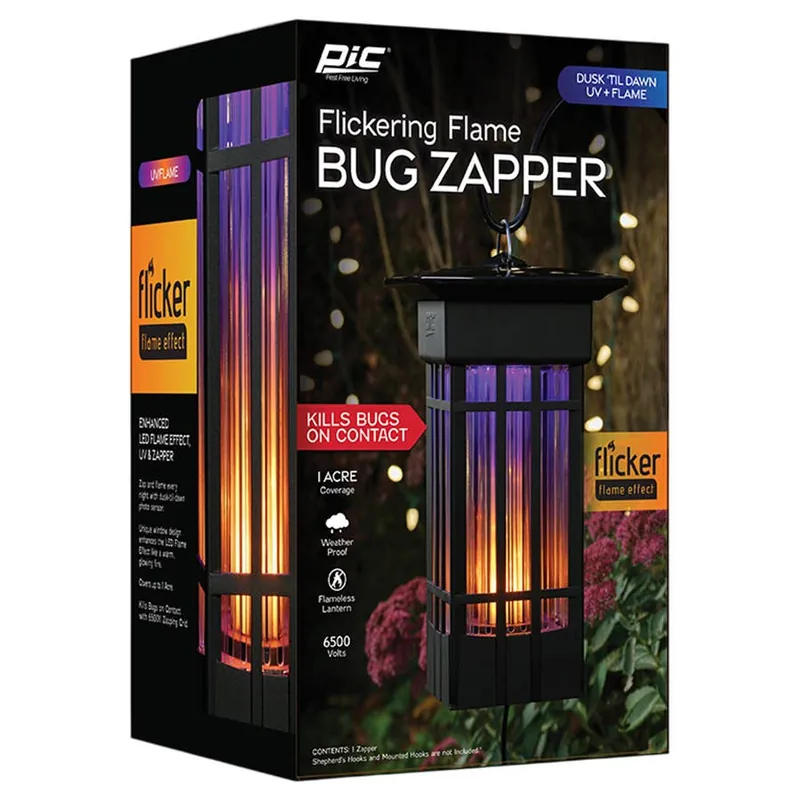 PIC Decorative Flickering Flame Bug Zapper Lantern