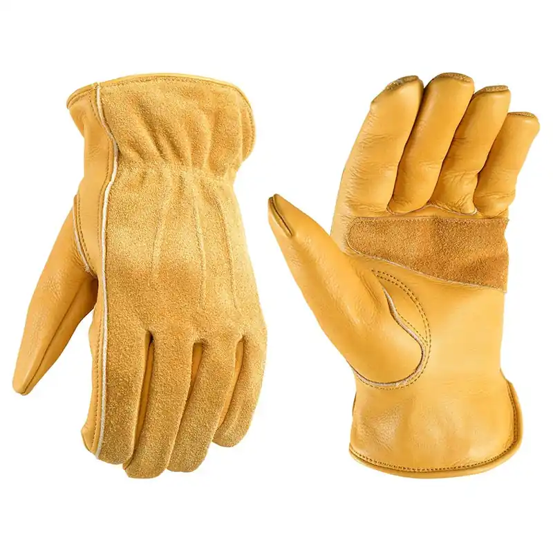 Wells Lamont Women‘s Cowhide Leather Shirred Wrist Gloves