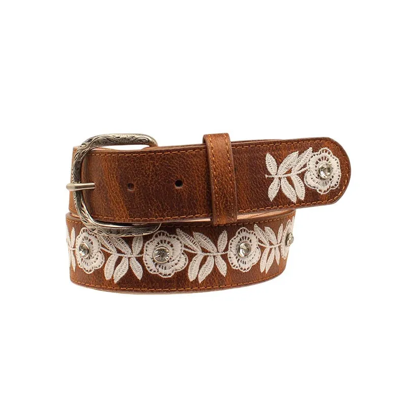 Angel Ranch Women‘s 1-1/2" Floral Embroidered Belt