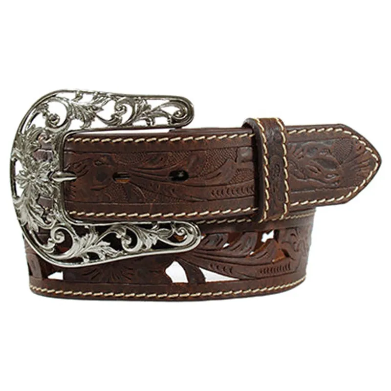 Angel Ranch Women‘s 1-1/2" Floral Filagree Belt