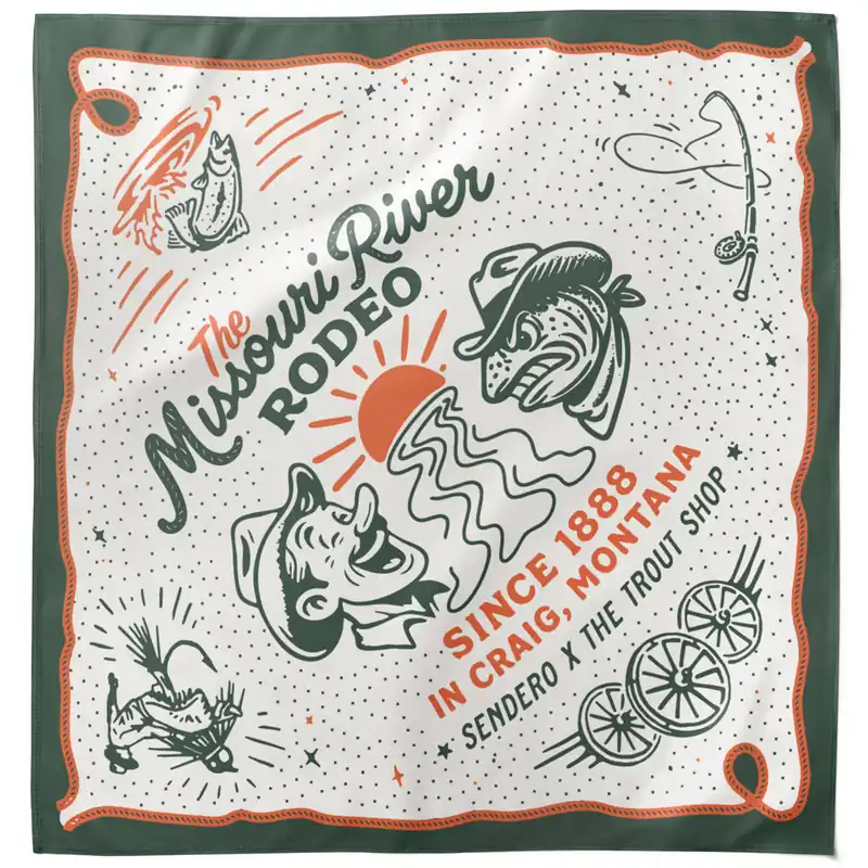 Trout Shop x Sendero Missouri River Rodeo Bandana