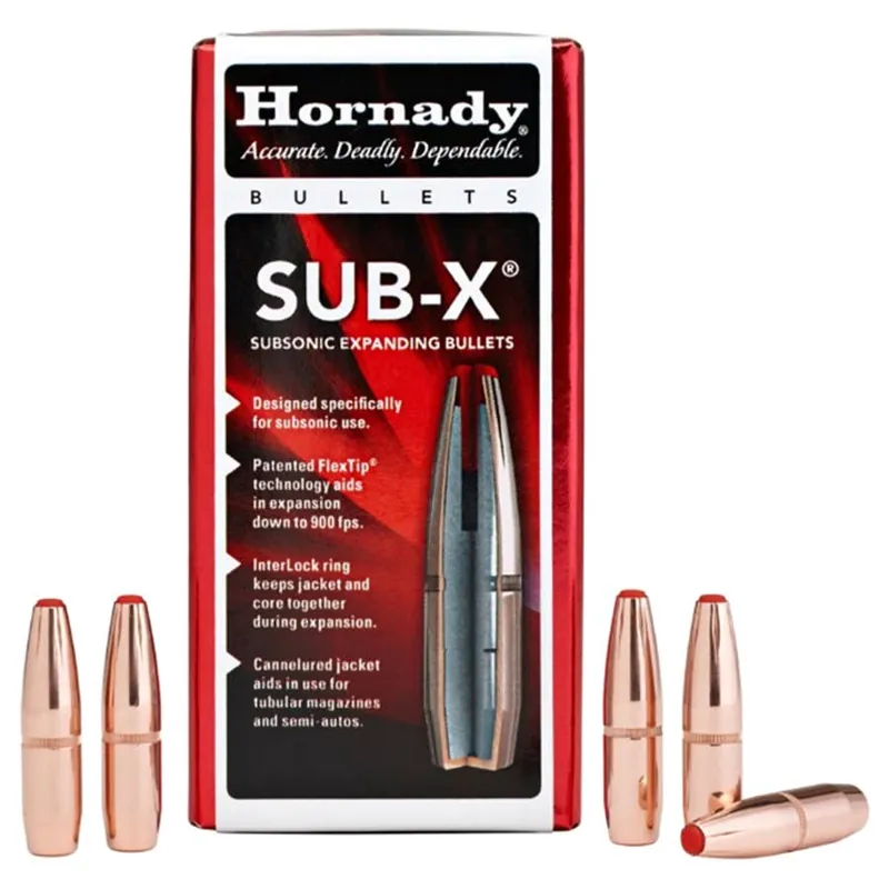 Hornady 190GR Sub‑X Polymer Tipped Bullets