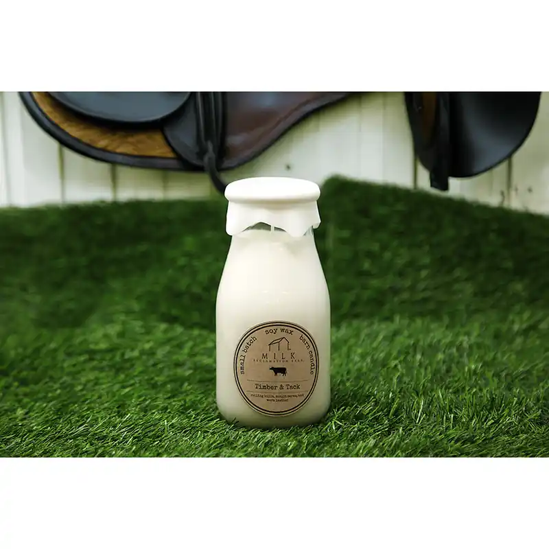 Milk Reclamation Barn Timber & Tack Milk Bottle Candle