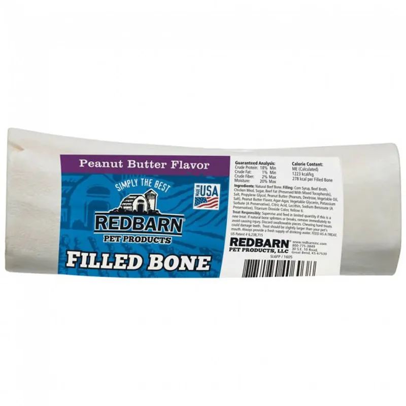 Redbarn Large Peanut Butter Filled Bone Dog Treat