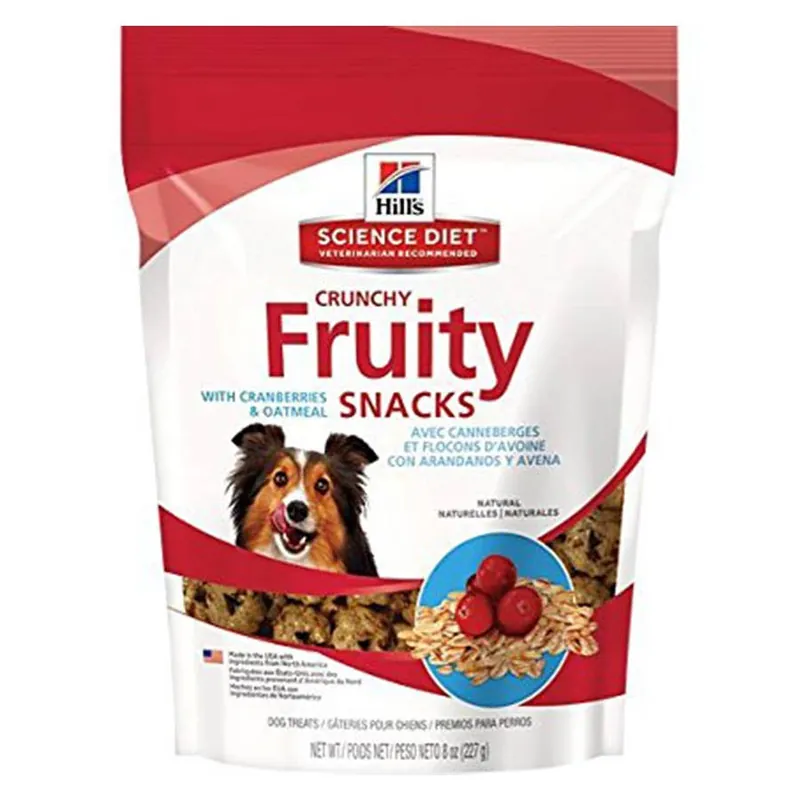 Hill‘s® Natural Fruity Snacks for Dogs with Cranberries & Oatmeal - Crunchy Dog Treat - 8 oz