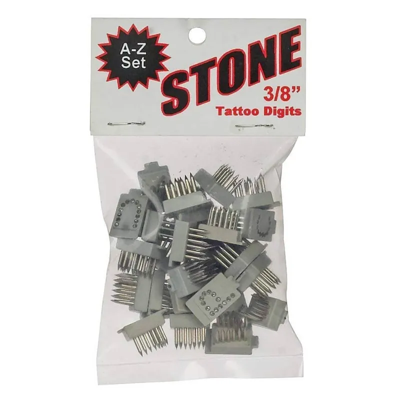 Stone Manufacturing 3/8"" Letter Set Tattoo Digits - A-Z