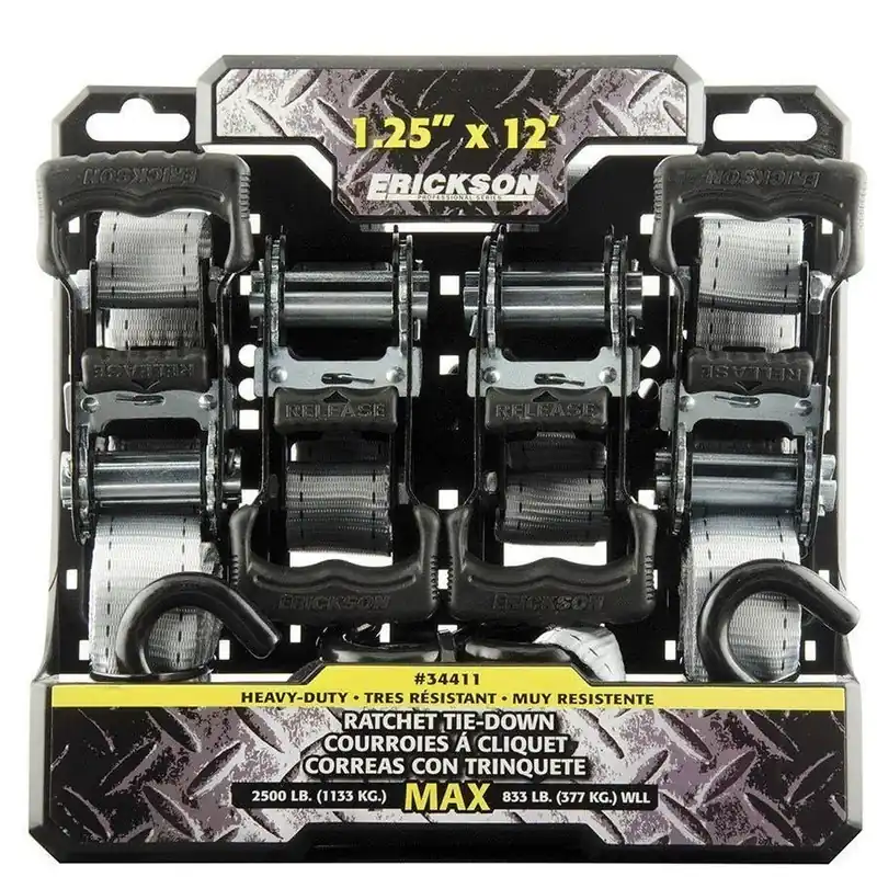 Erickson Ratchet Tie Down 1-1/4X12‘ 2500 lb 4 Pk.