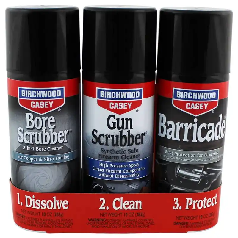 Birchwood Casey 1-2-3 Aerosol Gun Cleaning Products Value Pack