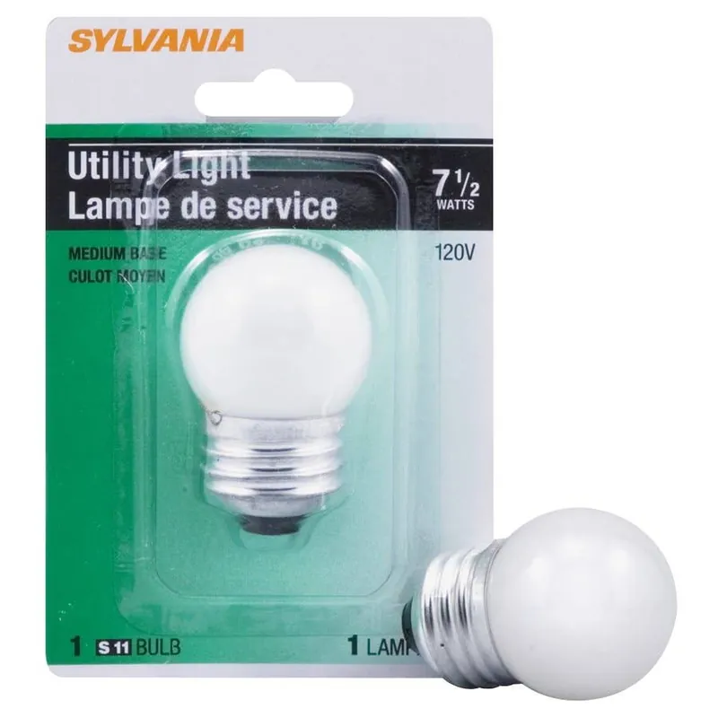Sylvania Candelabra Screw Night Light Bulb - White - 7.5w