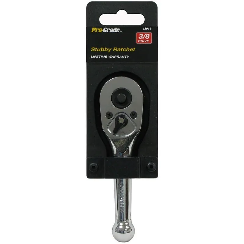 Pro-Grade 3/8"" Drive 4"" Stubby Ratchet
