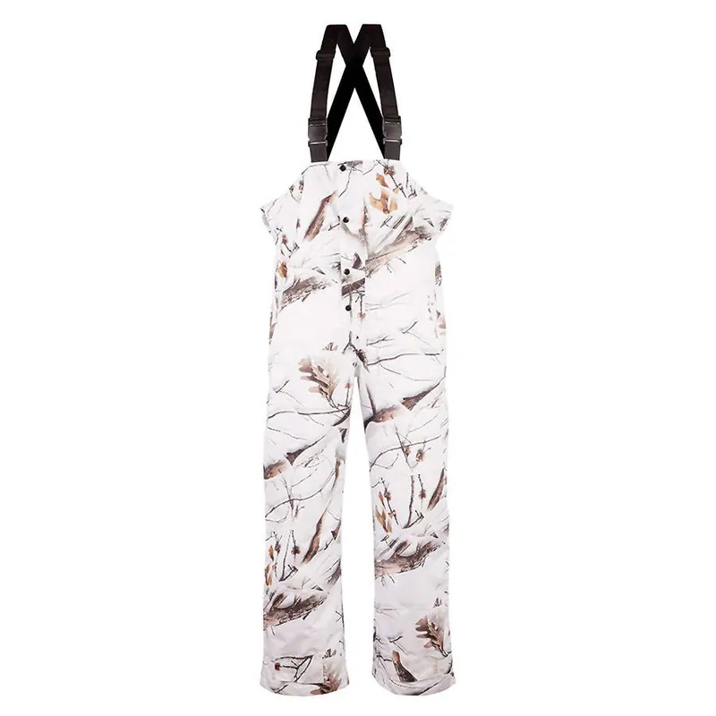 Huntworth Men‘s Hunting Micro Fiber Bib Overalls - Snow Camouflage