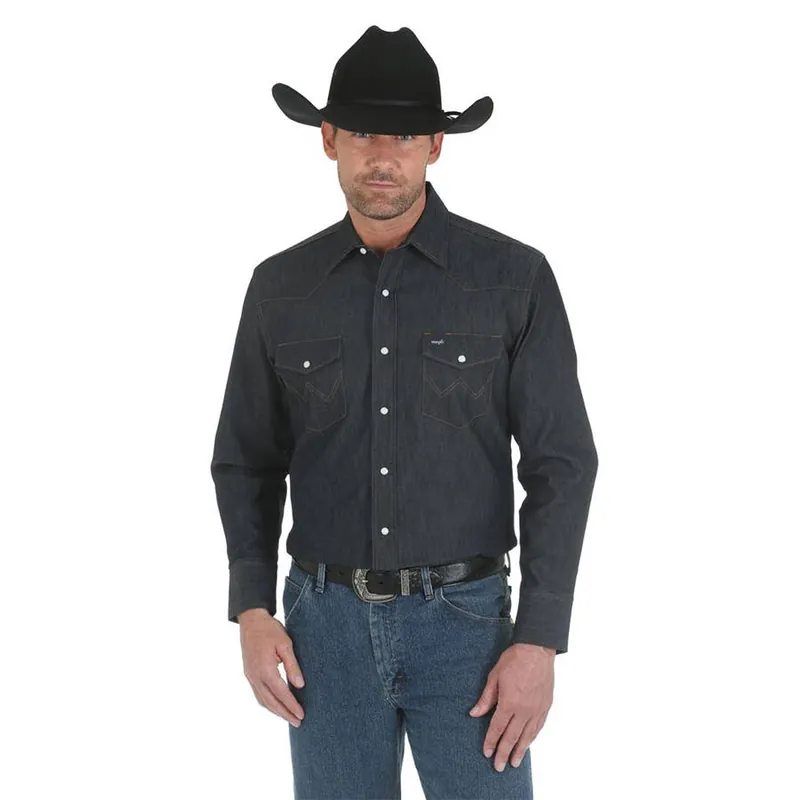 Wrangler Men‘s Long Sleeve Premium Performance Advanced Comfort Shirt