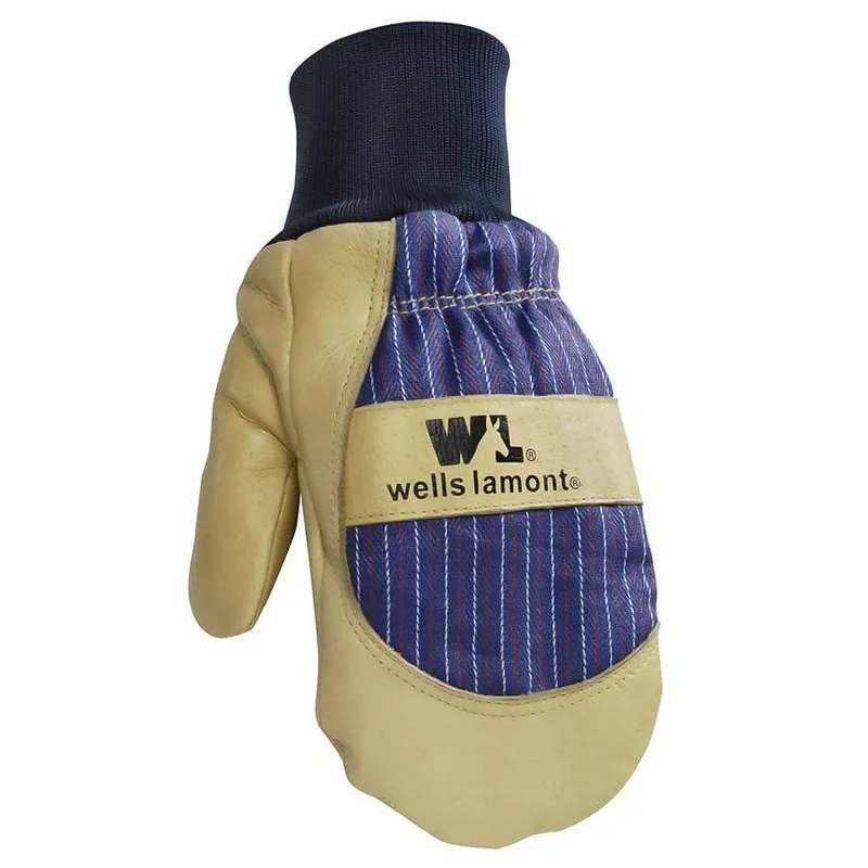 Wells Lamont Men‘s Insulated Leather Mittens Gloves - Palomino Grain