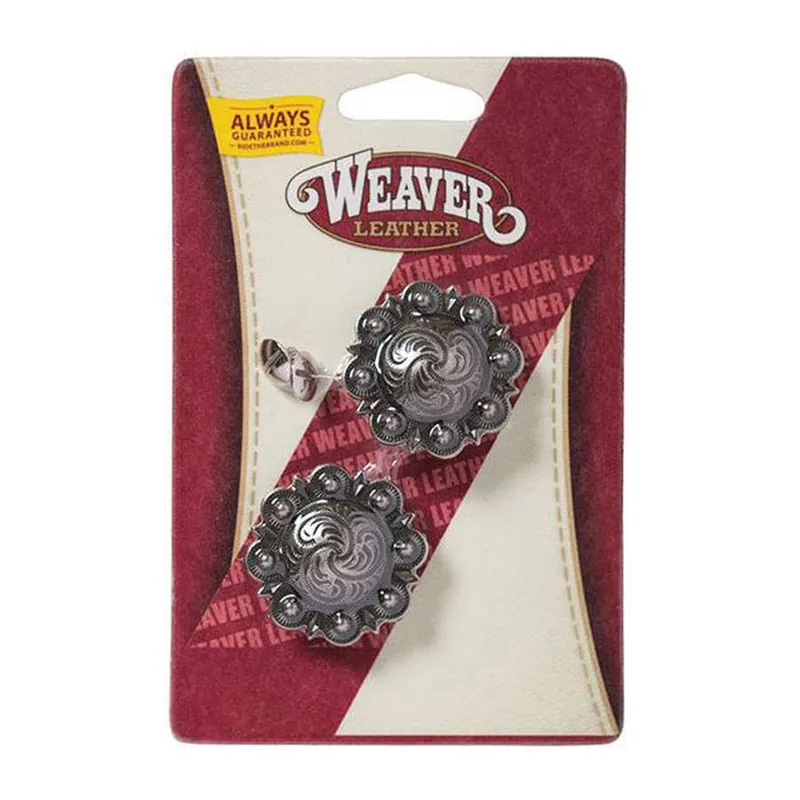 Weaver Antique Silver Berry Concho with Post