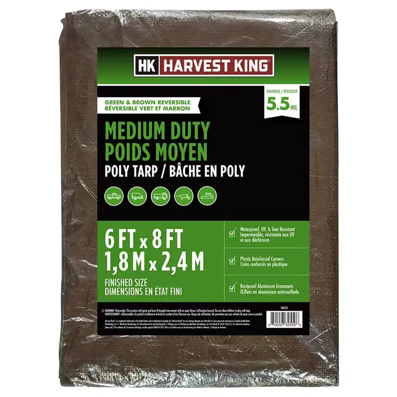 Harvest King Reversible Tarp - Brown/Green