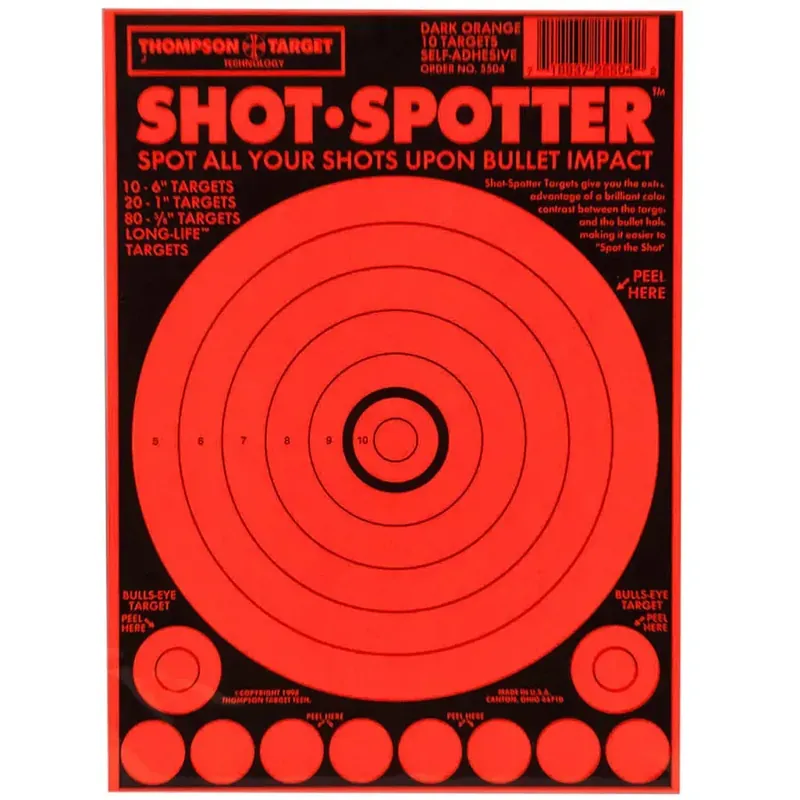 Thompson Target Shot Spotter Adhesive Shooting Target - 10 pk