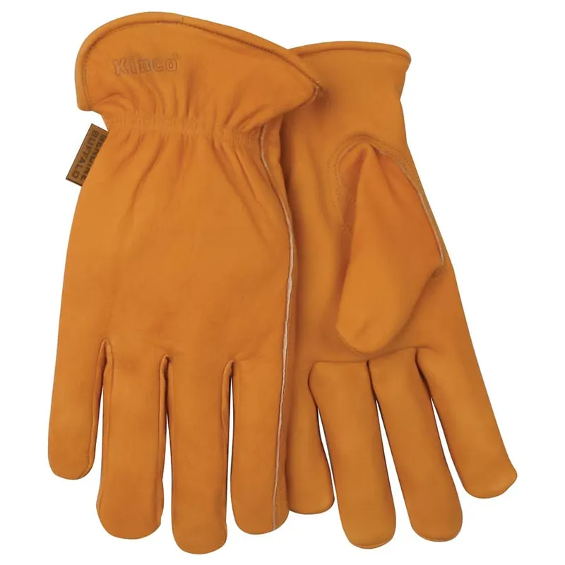 Kinco Men‘s Lined Grain Buffalo Leather Gloves - Brown