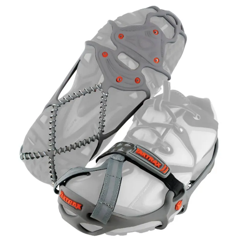 Yaktrax Run Traction Shoes - Gray/Red