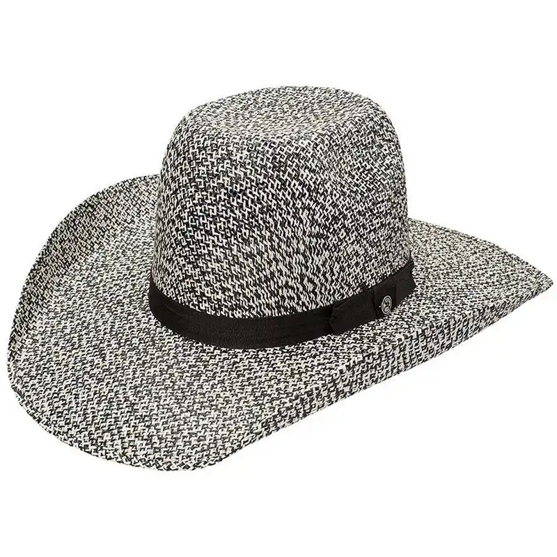 Resistol Men‘s Hooey Collection Del Rio K Straw Cowboy Hat - Black/White