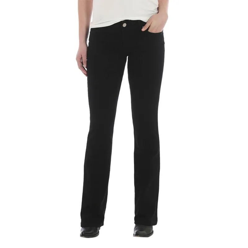 Wrangler Women‘s Mid Rise Boot Cut Jeans - Black