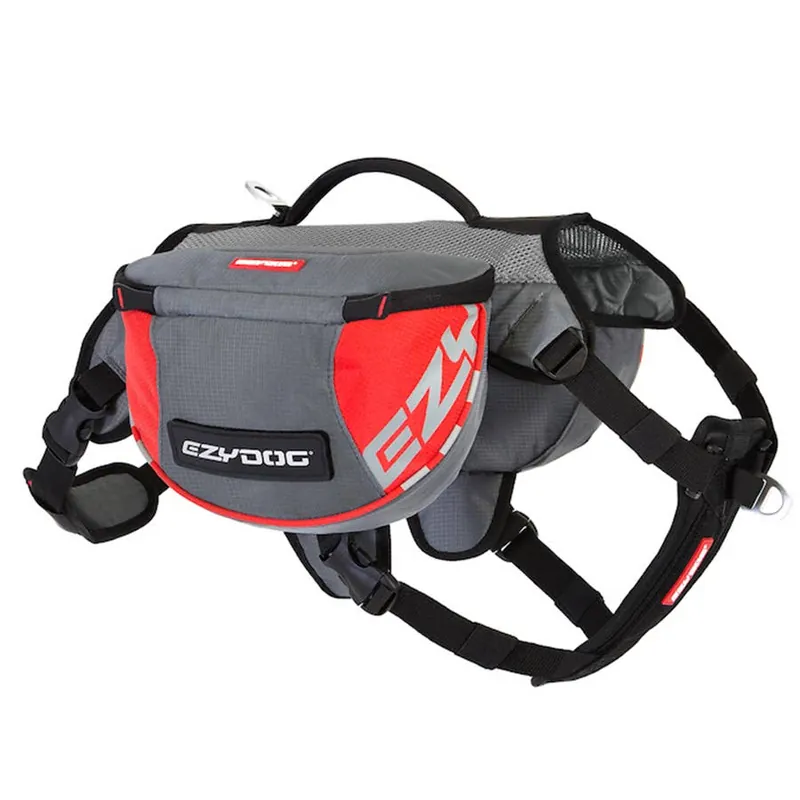 EzyDog Summit Dog Backpack - Red/Gray