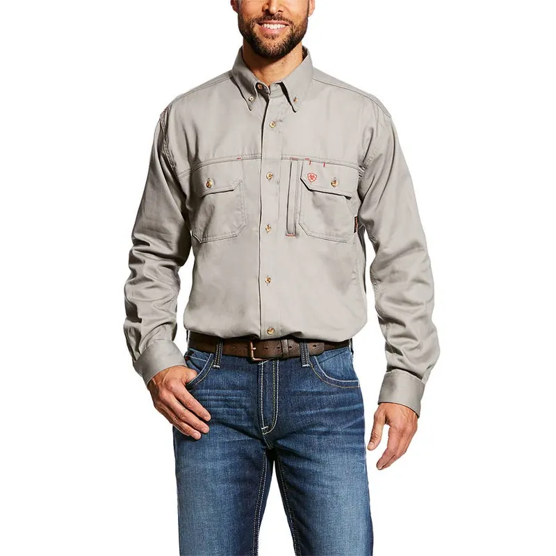 Ariat Men‘s Long Sleeve FR Solid Vent Work Shirt