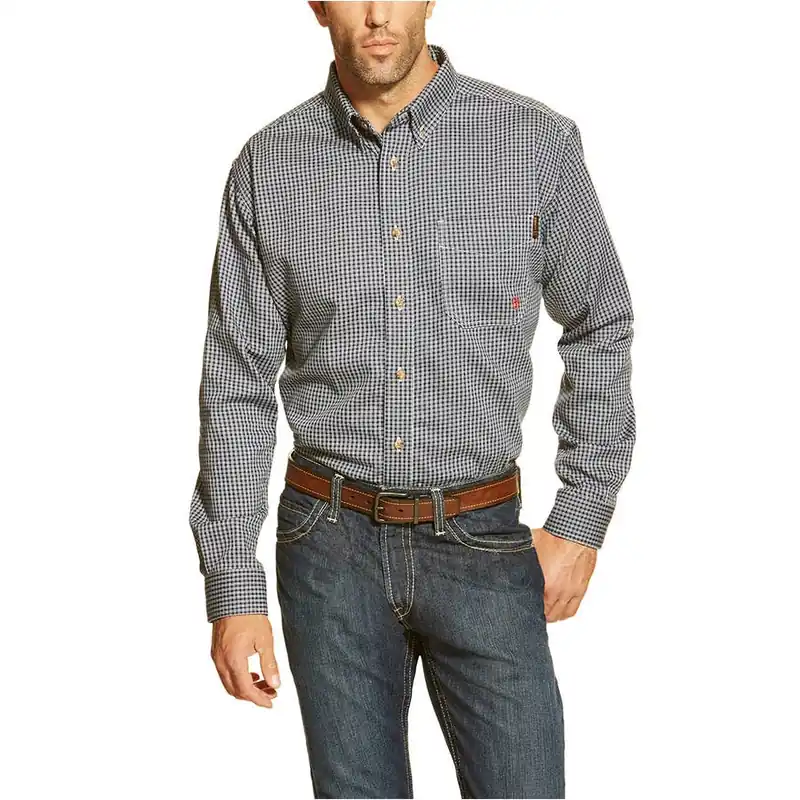 Ariat Men‘s Long Sleeve FR Basic Work Shirt - Blue Multi