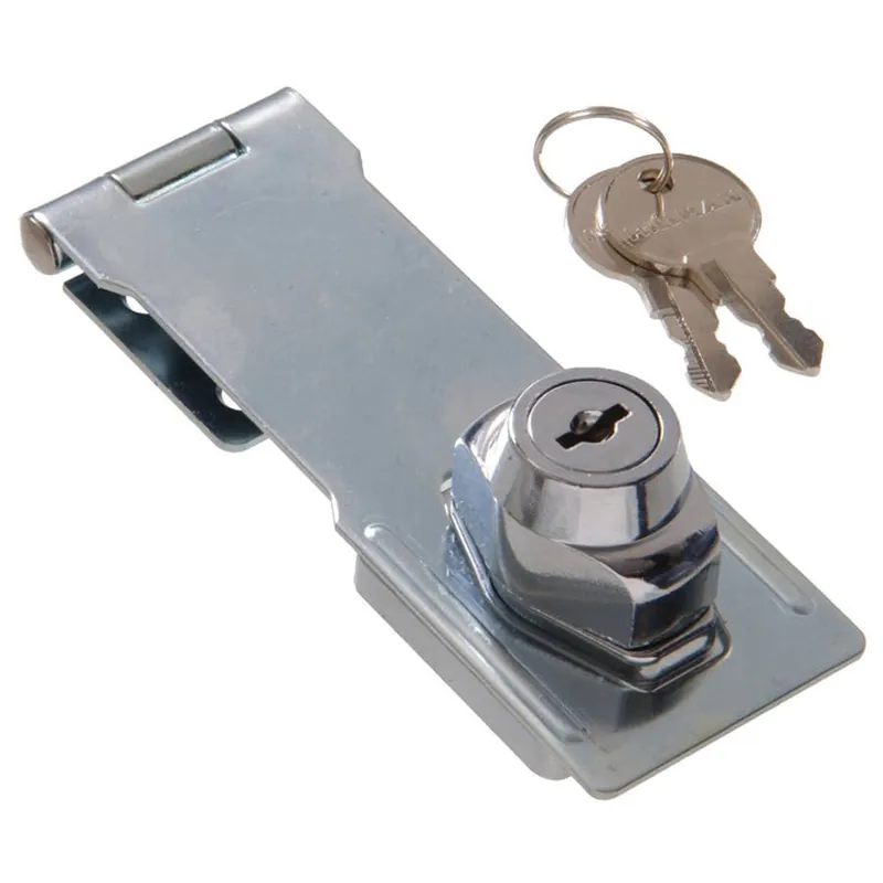 Hardware Essentials Gate Keyed Safety Hasp - Chrome