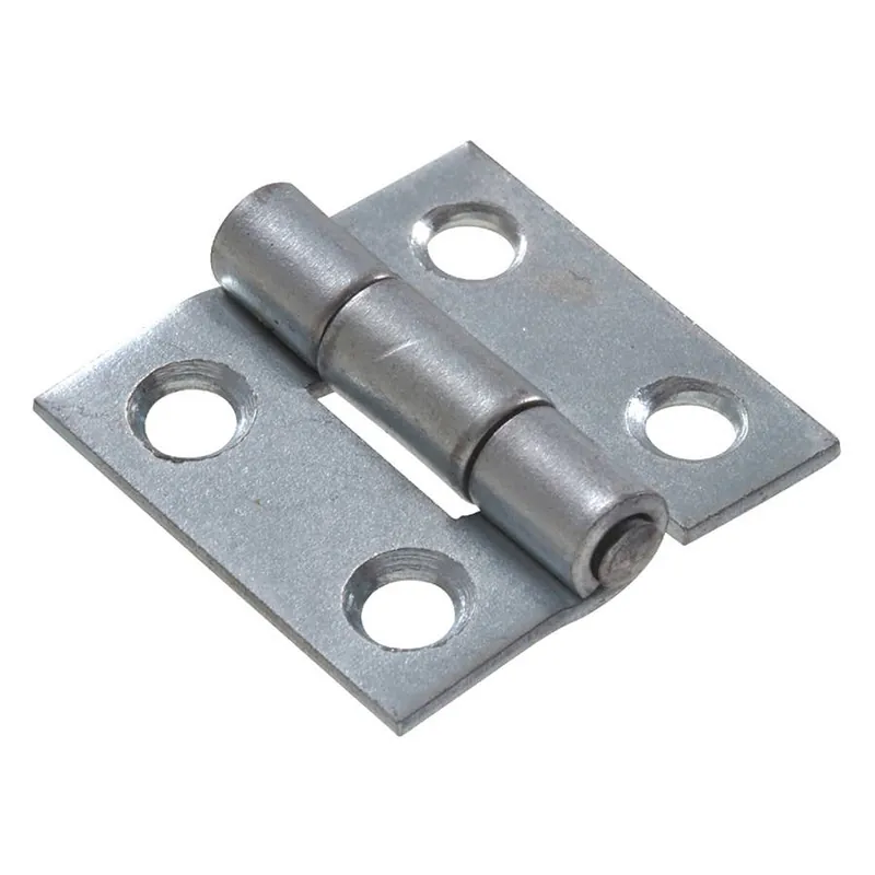 Hardware Essentials Fixed Pin Light Narrow Door Hinge - Zinc Plated