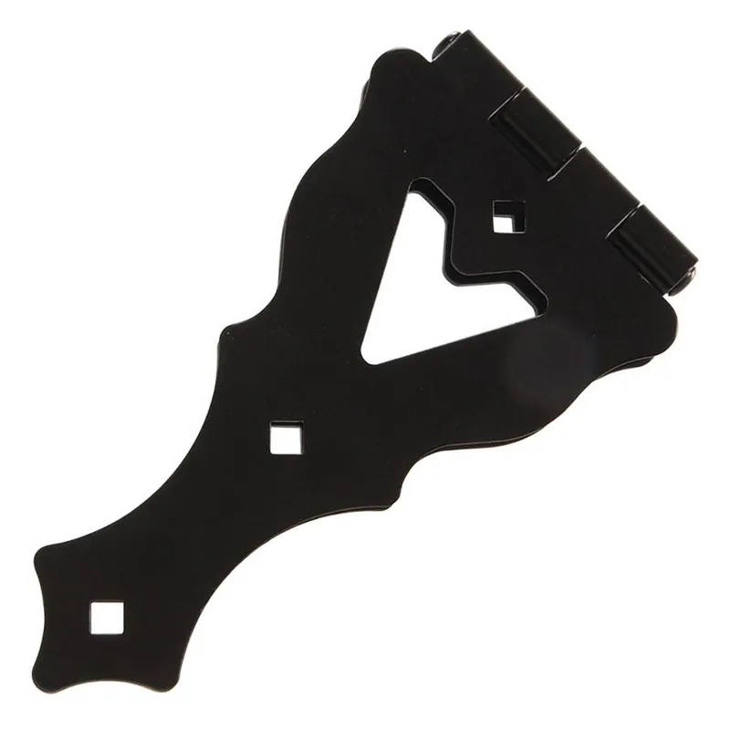 Hardware Essentials Ornamental Gate Strap Hinge - Black