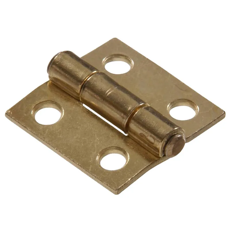 Hillman Brass Plated Fixed Pin Light Narrow Hinge