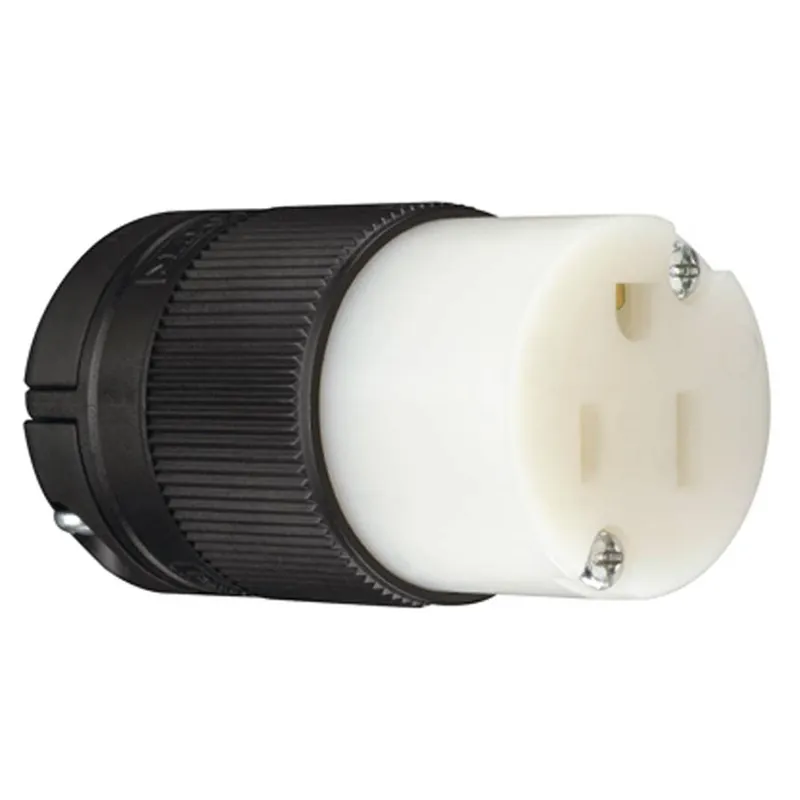 Legrand Pass & Seymour Clamp-Lock Straight Blade Connector - Black/White