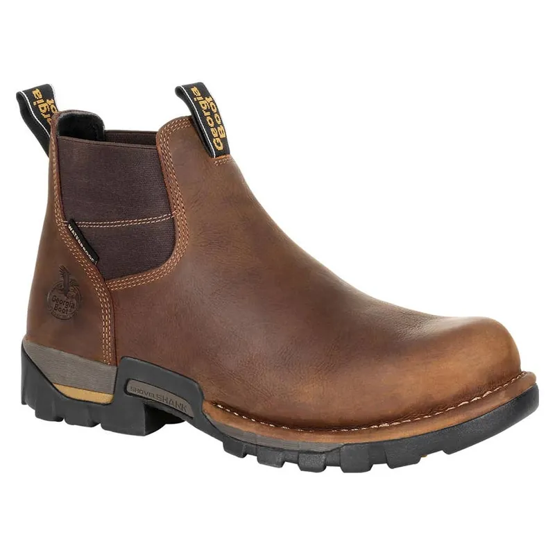 Georgia Men‘s Eagle One Waterproof Chelsea Work Boots - Brown