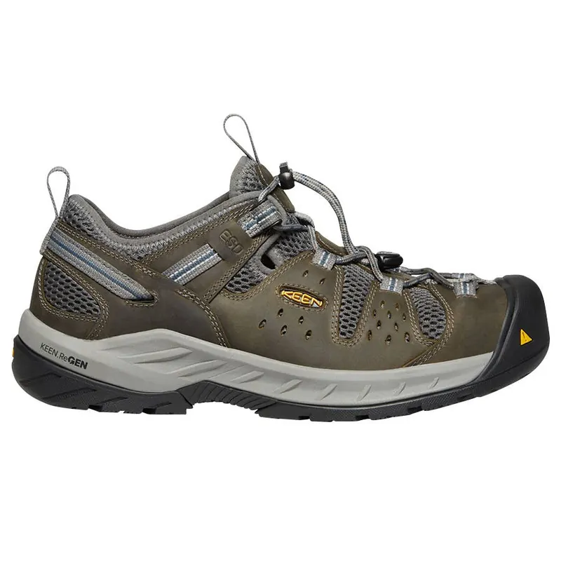 KEEN Men‘s Atlanta Cool II ESD Steel Toe Hiker Boots - Gargoyle/Midnight Navy
