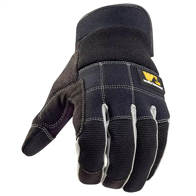 FX3 Men‘s Synthetic Leather Palm Slip-On Work Gloves - Black