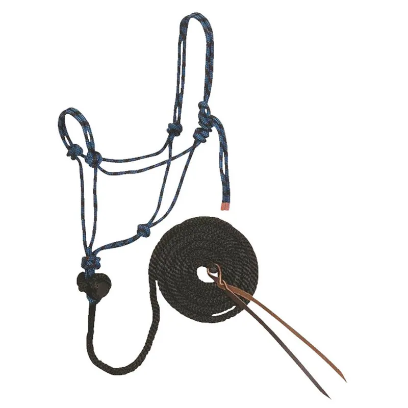 Weaver Leather Diamond Braid Rope Halter with Lead - 1/2"" x 10‘