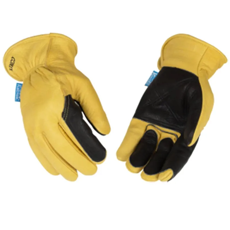 Kinco Men‘s Hydroflector Water-Resistant Grain Buffalo Driver with Double-Palm Gloves