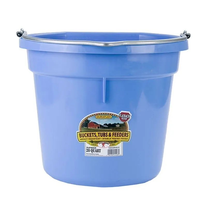 Little Giant Flat Back Plastic Bucket - 20 Qt.
