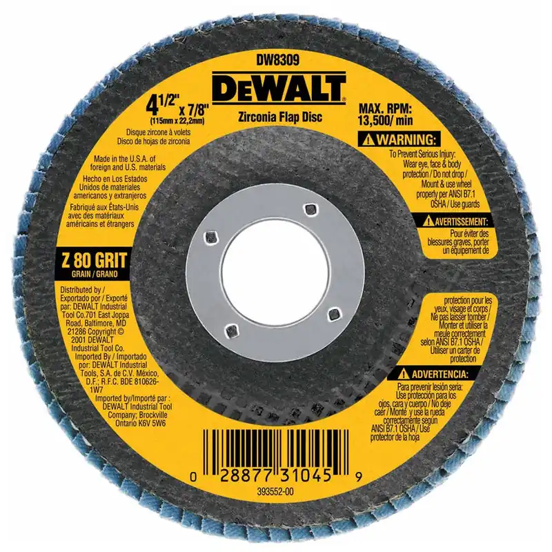 DeWalt Grit Zirconia Angle Grinder Flap Disc