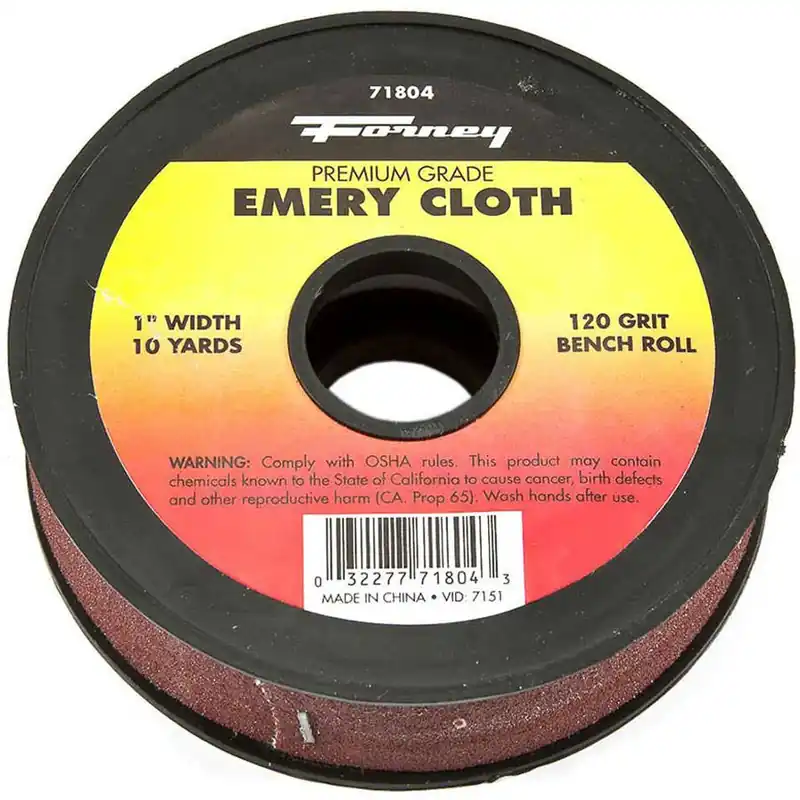 Forney Emery Cloth Bench Roll - 1"" x 10 yd