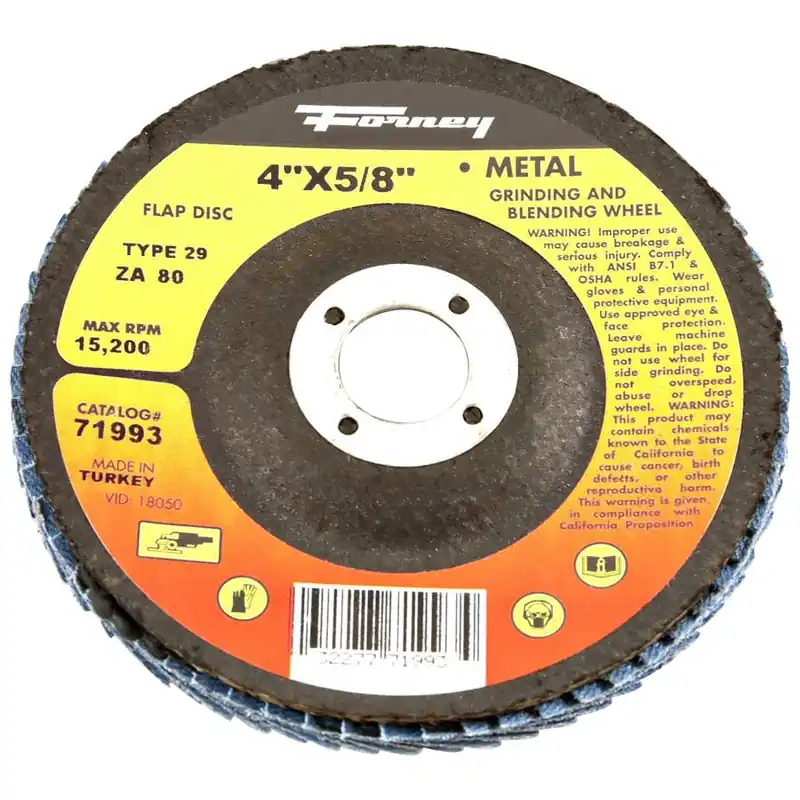 Forney Type 29 Blue Zirconia Flap Disc