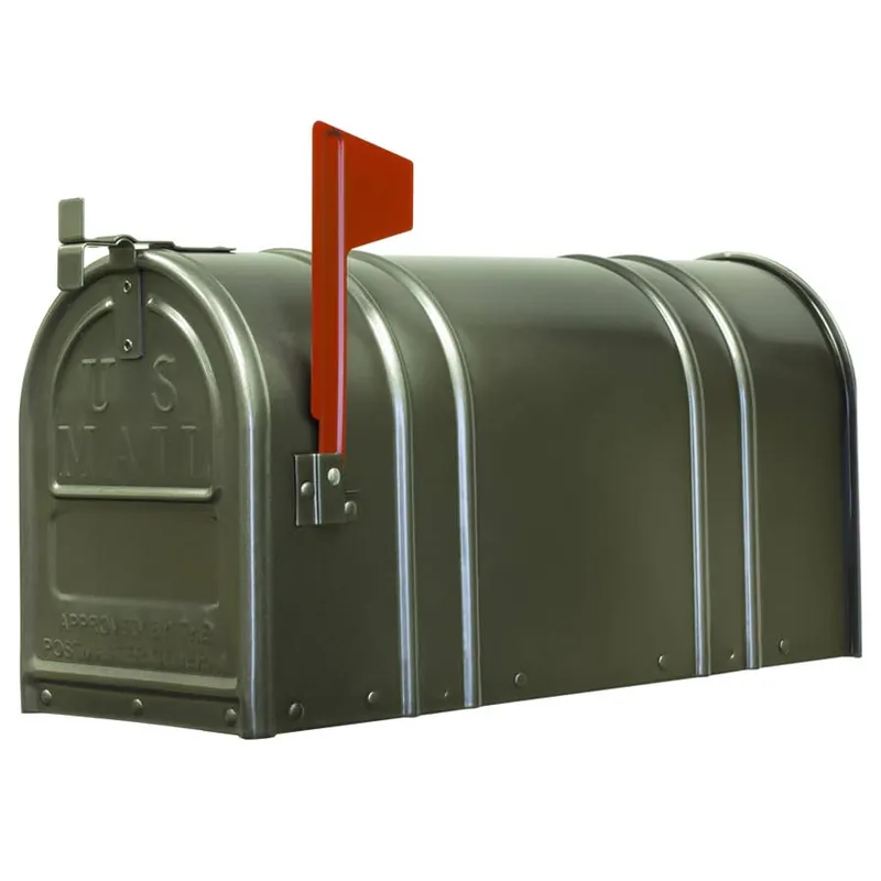 Fulton Large Galvanized Steel Post Mount Mailbox