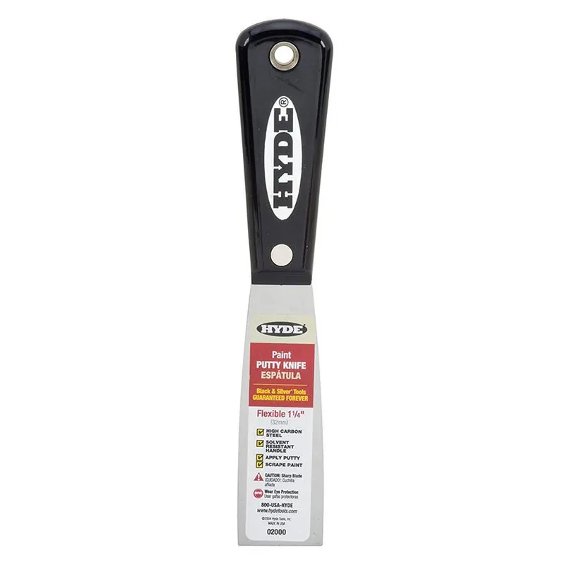 Hyde Tools Putty Knife -Black & Silver