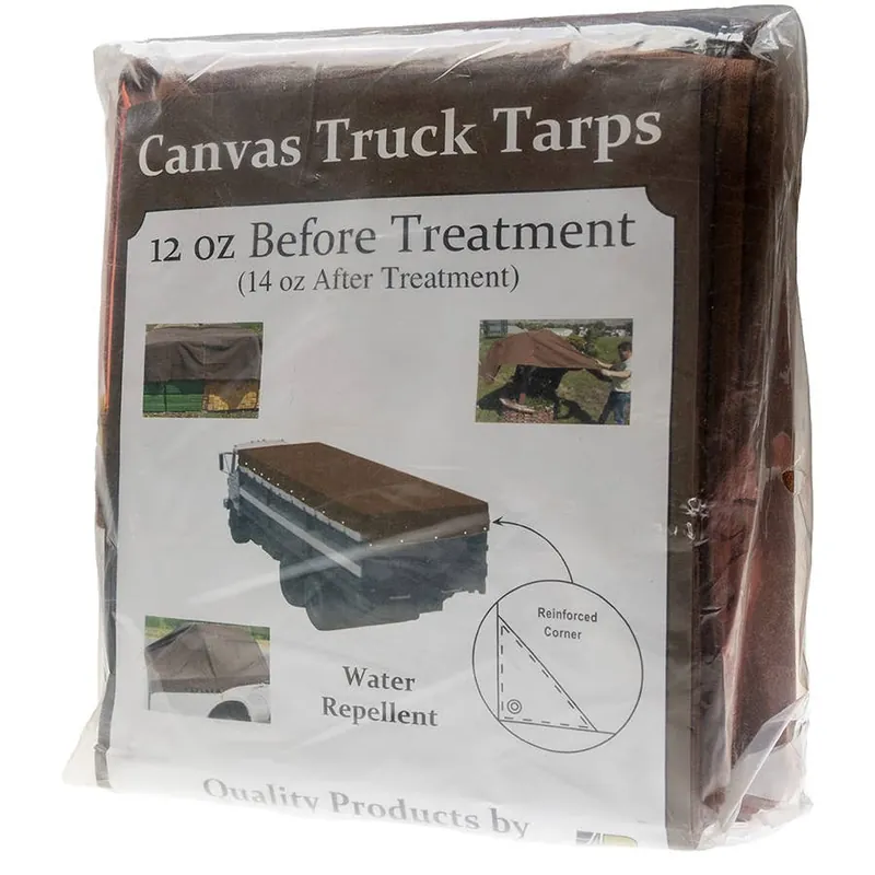 Inland Plastics Brown Canvas Tarp