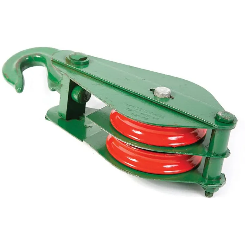 Koch Industries Snatch Block, Double Sheave, Powder Coated Finish