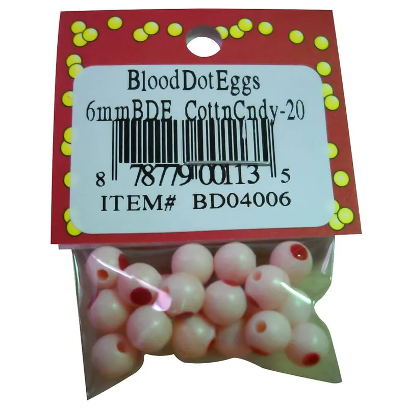 TroutBeads Blood Dot Cotton Candy Eggs