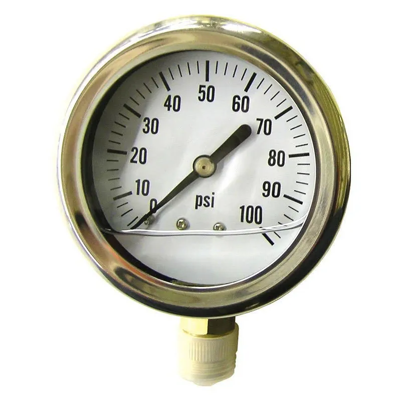 Green Leaf 2 1/2"" Liquid Filled Pressure Gauge