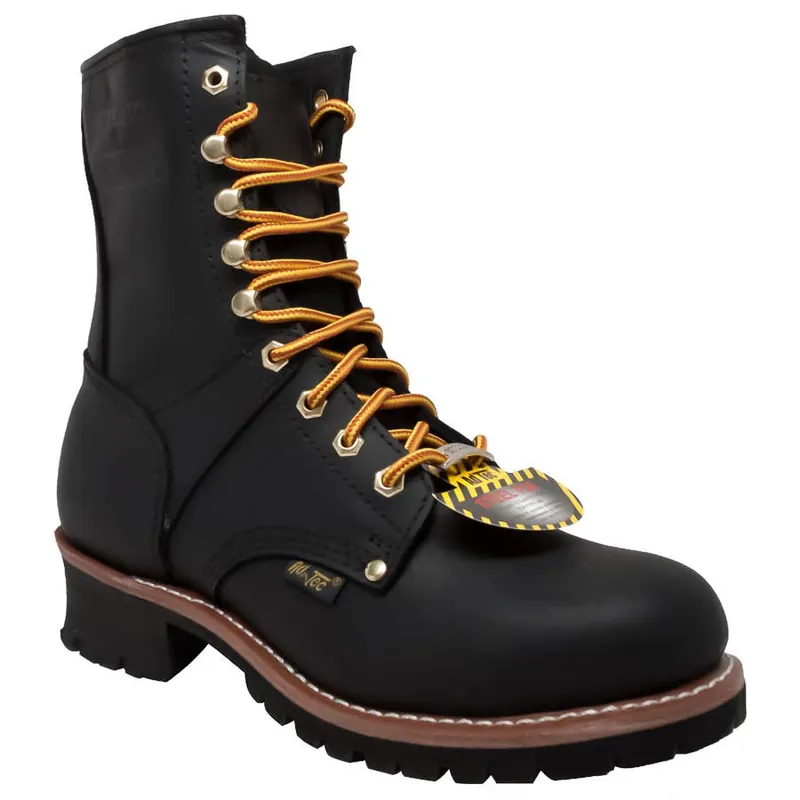 AdTec Men‘s Steel Toe 9"" Logger Boots - Black
